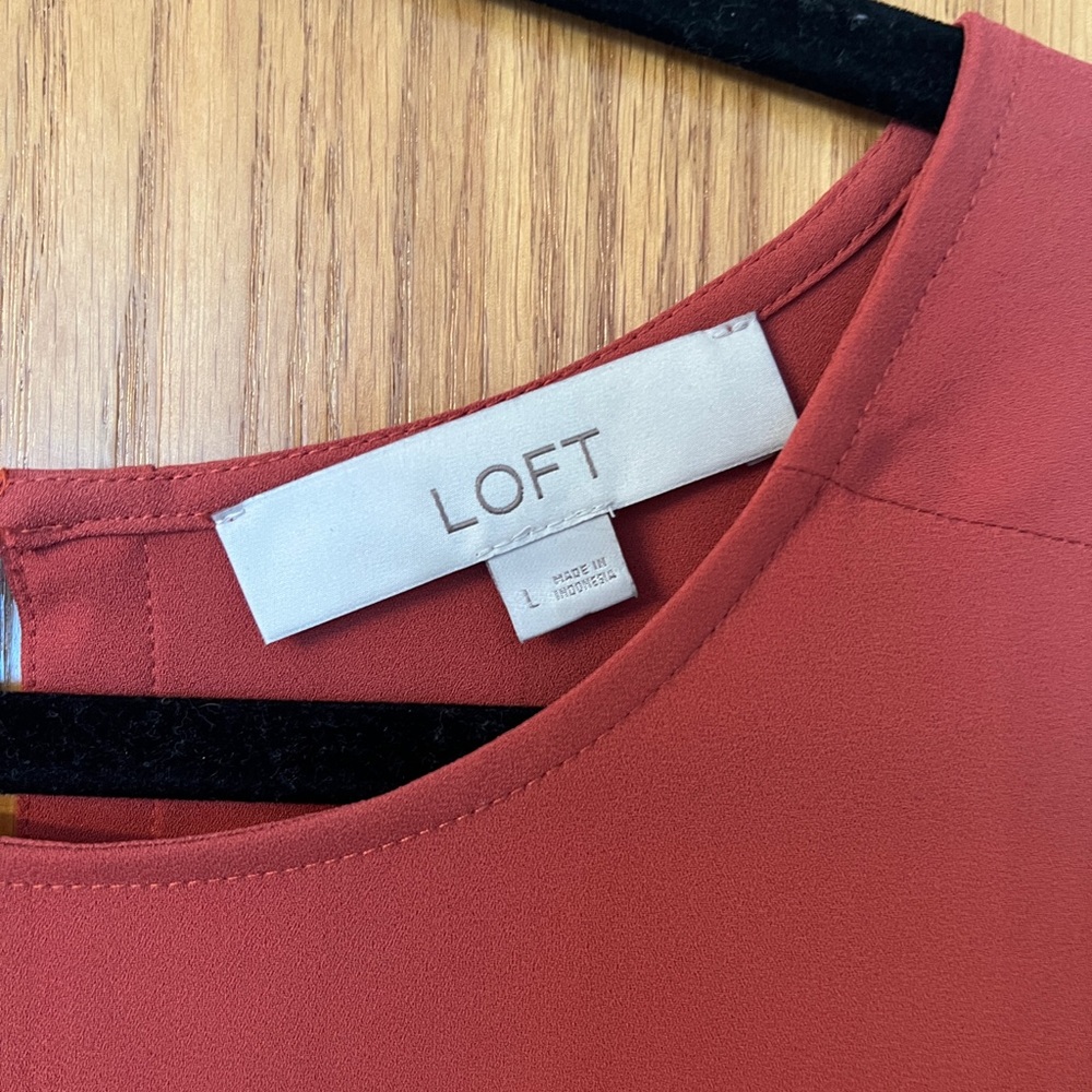Loft Simple Rust Blouse - image 3